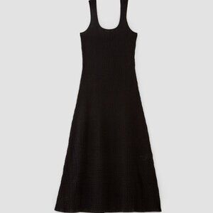 Everlane Women's Crochet Knit Tank Dress in Black, Size Small